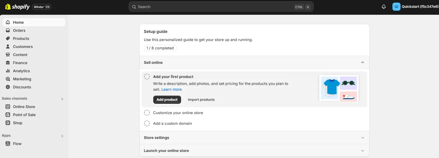 You can start customizing your store's design